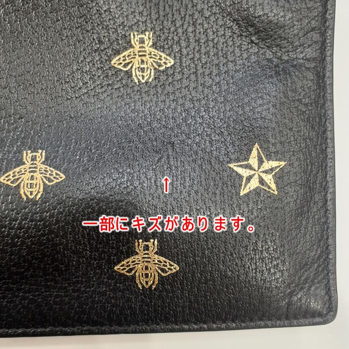 グッチ GUCCI ビー スター bee star クラッチバッグ 495066 ブラック 