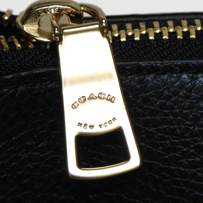 【極美品】COACHコーチ　ブラック　レザー　ショルダーバッグ　ゴールド金具 極美品 COACH コーチ ショルダーバッグ ブラック レザー
