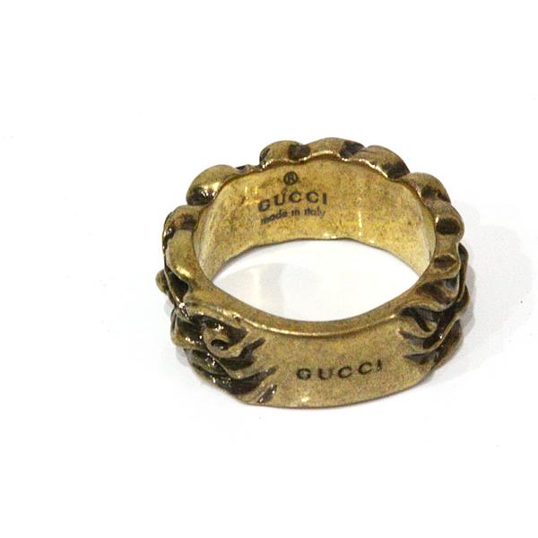 GUCCI ＜Sサイズ/8mm幅/11.5号＞ グッチ ライオン タテガミ クリスタル 