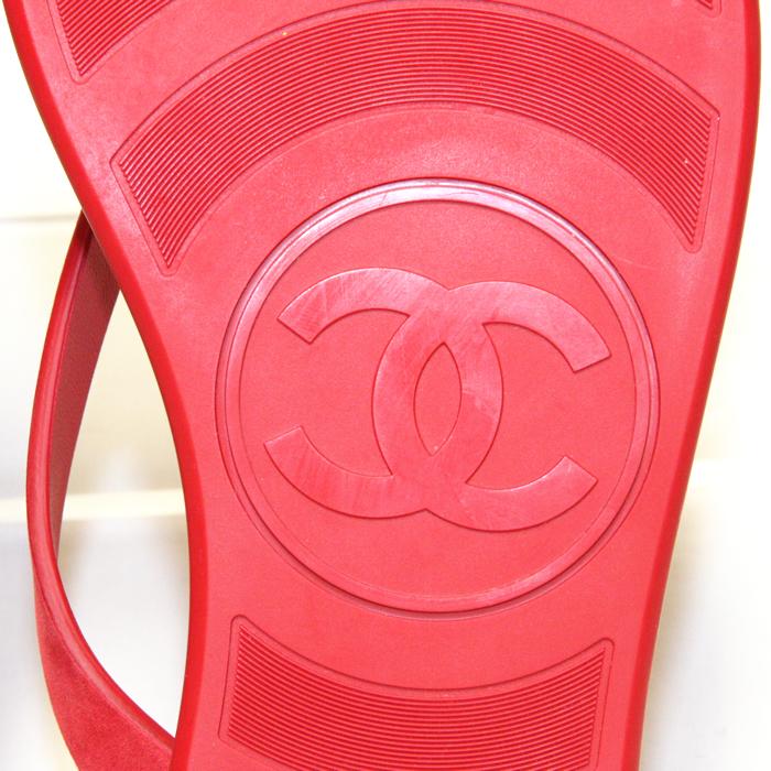 CHANEL サイズ表記「34 1/2」22.5センチ程度 バイカラーサンダル CHANEL サイズ表記「34 1/2」22.5センチ程度 バイカラーサンダル