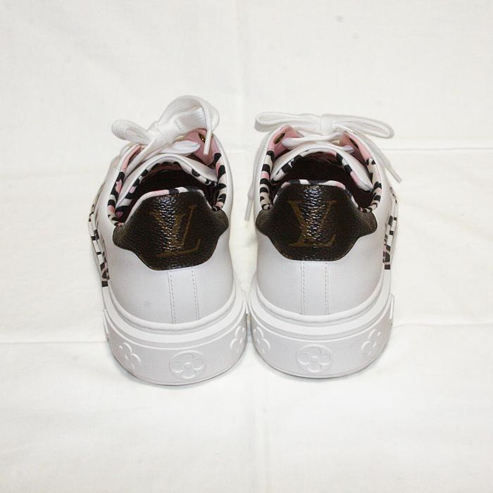 美品】ルイヴィトン スニーカー 38 25cmタイムアウトライン レオパード