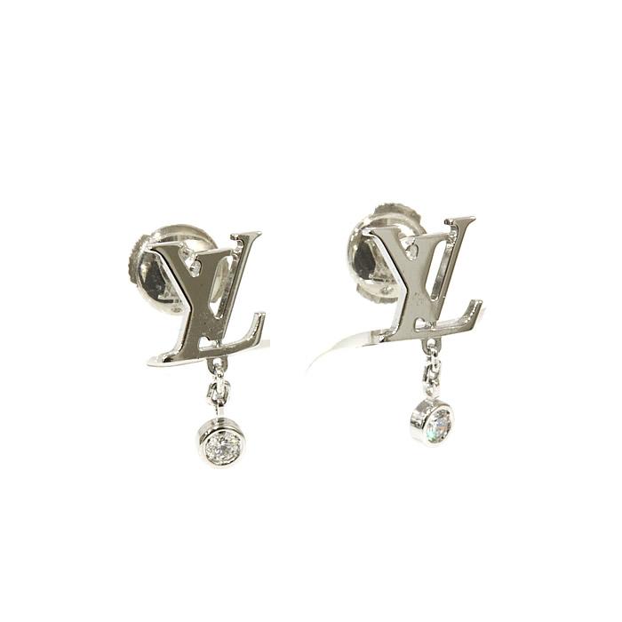 LOUIS VUITTON Idylle Blossom LV Ear Stud Q96544 18K White Gold