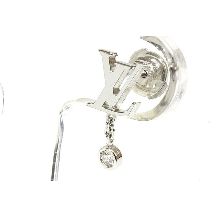Louis Vuitton Idylle blossom lv ear stud, white gold and diamond (Q96544)