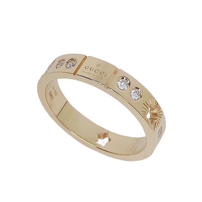 グッチ アイコン スター リング #10 Au750 (K18PG) レディース GUCCI  