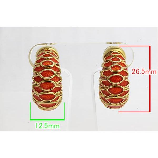 CHIMENTO 【美品！】キメント ピアス K18イエローゴールド オレンジ 