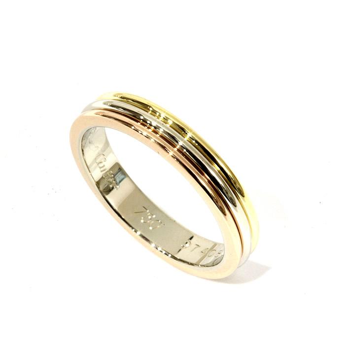 CartierカルティエK18スリーカラーウエディングリング 45号750