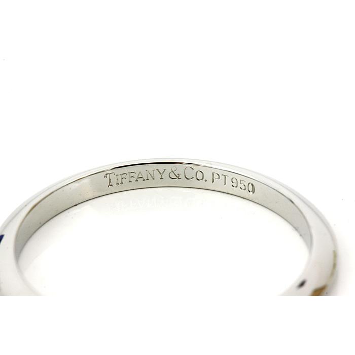 TIFFANY&Co. <13号/美品＞ティファニー プラチナ製 ナイフエッジリング 