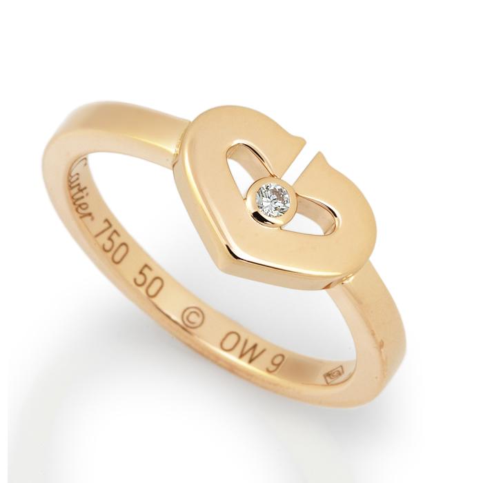 Cartier <#50/約10号>【美品!】カルティエ Cハート リング Cartier <#50/約10号>【美品!】カルティエ Cハート リング
