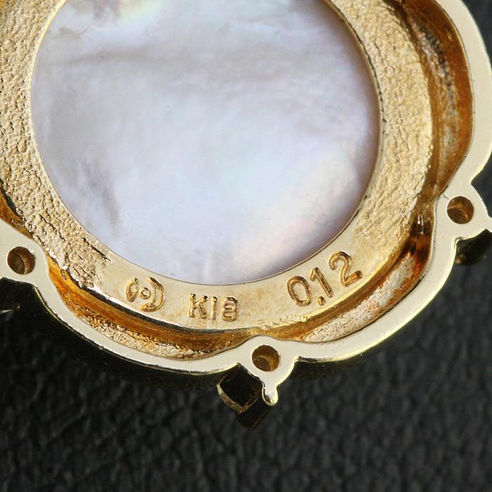 TASAKI タサキ 田崎真珠 十八金枠 マベパール ペンダントトップ TASAKI タサキ 田崎真珠 十八金枠 マベパール ペンダントトップ