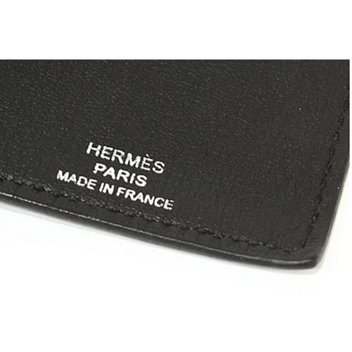 HERMES エルメス EAジップ PM ヴォースイフト ブラック シルバー金具 