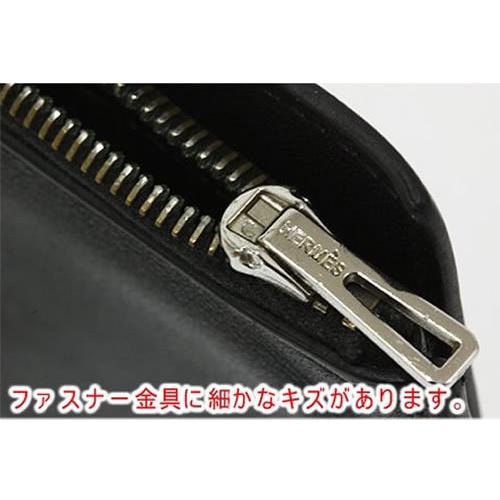 HERMES エルメス EAジップ PM ヴォースイフト ブラック シルバー金具 