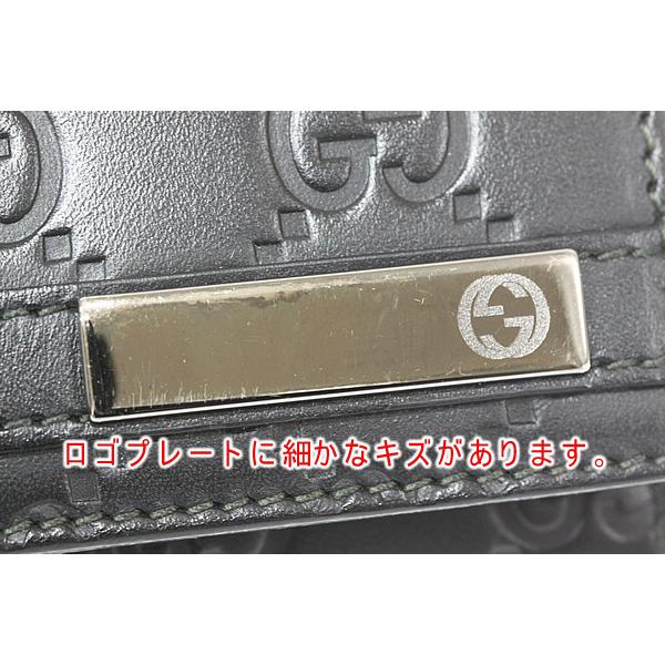 【訳アリ品】GUCCI  グッチ グッチシマ　フラップ長財布  ダブルGシルバープレート 23312 ブラック レザー　メンズ　中古｜marushin-shichi｜11