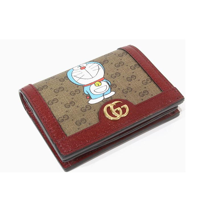 【美品】グッチ GUCCI  ドラえもんコラボ コンパクト ウォレット 647788 二つ折り財布 GGマーモント ミニGGスプリーム コインポケット付き　中古｜marushin-shichi｜04