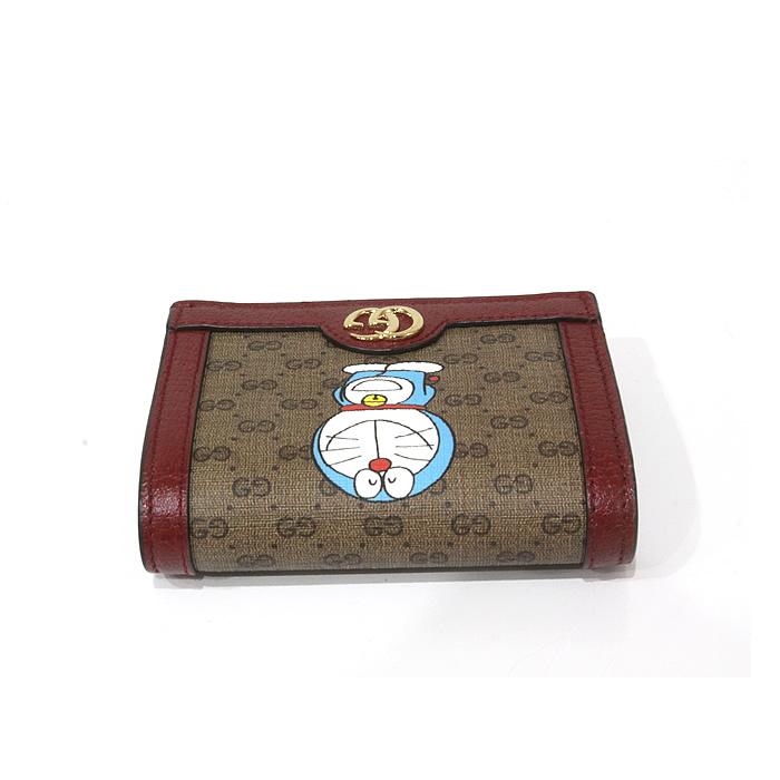 【美品】グッチ GUCCI  ドラえもんコラボ コンパクト ウォレット 647788 二つ折り財布 GGマーモント ミニGGスプリーム コインポケット付き　中古｜marushin-shichi｜07