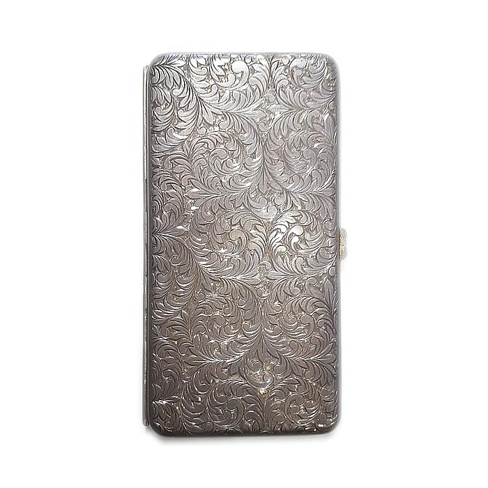 シルバー製 シガレットケース 彫金 SILVER 約185グラム 銀製 シルバー製 シガレットケース 彫金 SILVER 約185グラム 銀製