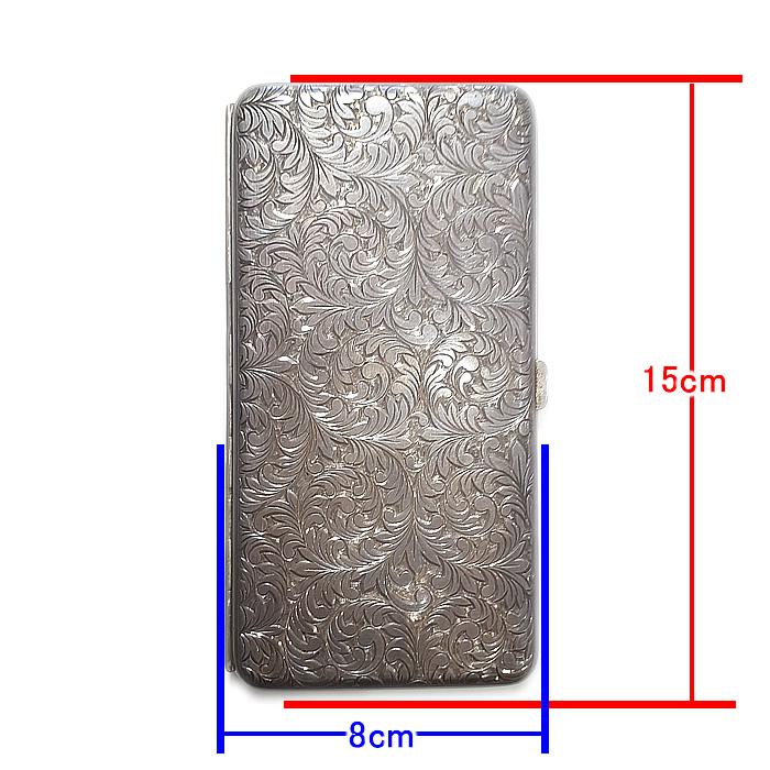 シルバー製 シガレットケース 彫金 SILVER 約185グラム 銀製 シルバー製 シガレットケース 彫金 SILVER 約185グラム 銀製