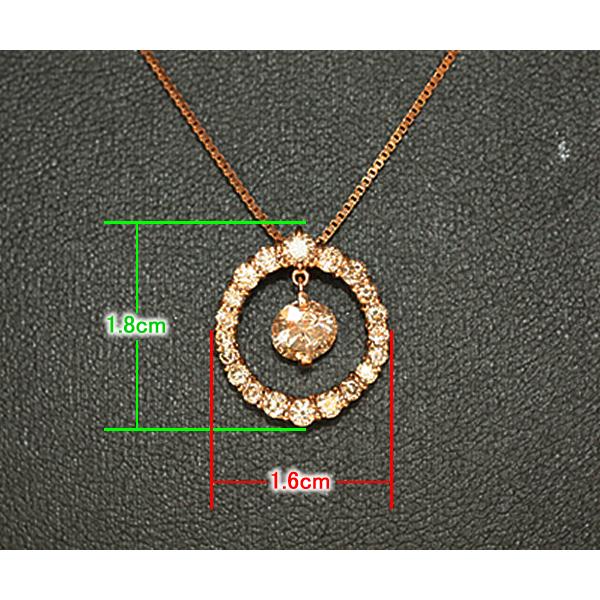 美品】スイングダイヤモンド ペンダントネックレス ダイヤ21石