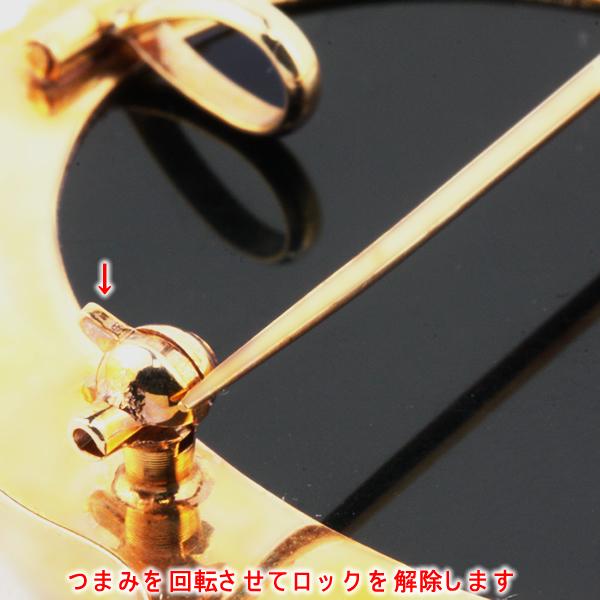 K18枠 ストーンカメオ ブローチ兼ペンダント 女性/花 オニキス K18枠 ストーンカメオ ブローチ兼ペンダント 女性/花 オニキス
