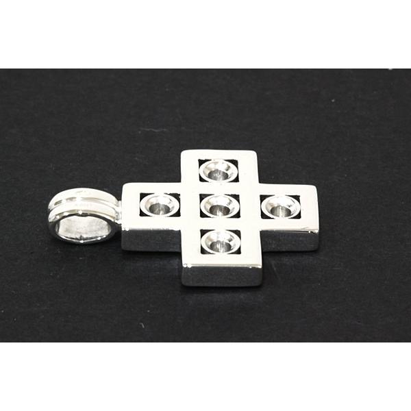 美品！】 20ミリ ホワイトゴールド製ダイヤクロス ペンダントトップ 