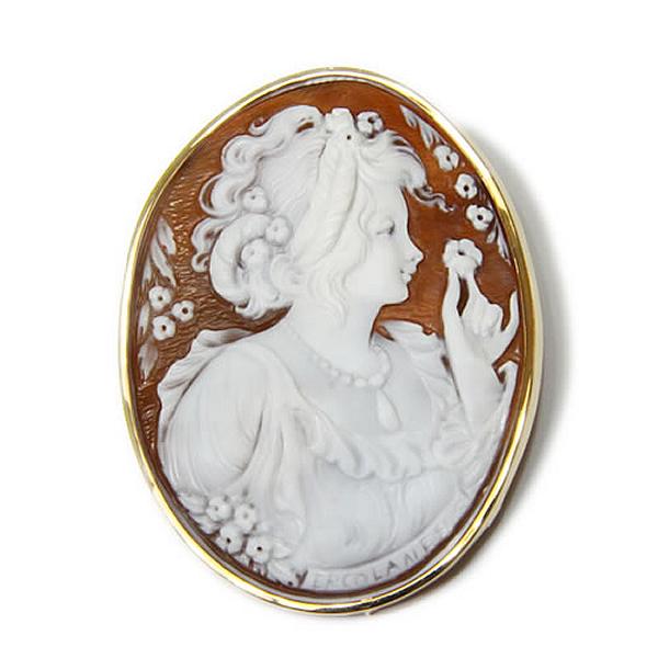 K18枠 シェルカメオ ブローチ ペンダント 65 50mm Fumiko 女性 横顔 Ecolanesi Dilica サルドニクス 中古 Sj 3024 丸信質店 ヤフーショップ 通販 Yahoo ショッピング