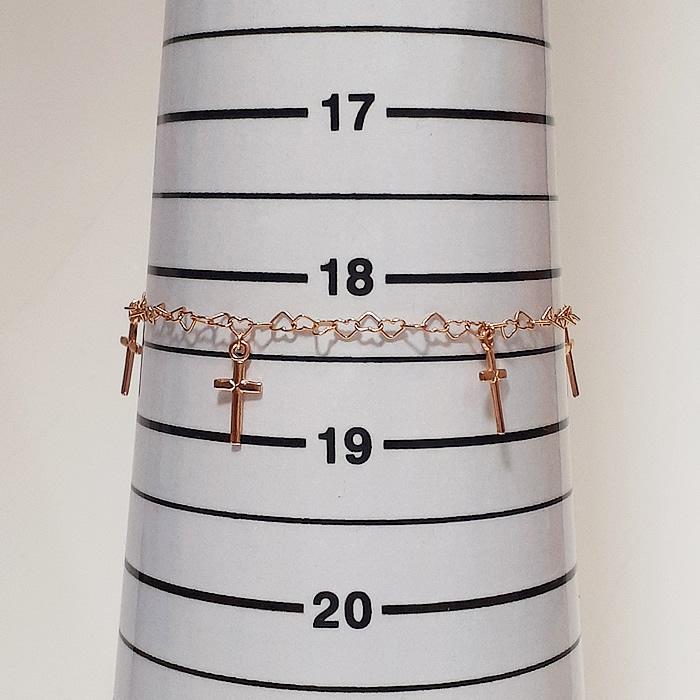 可愛い オパール クロス ブレスレット K10PG 可愛い オパール クロス ブレスレット K10PG