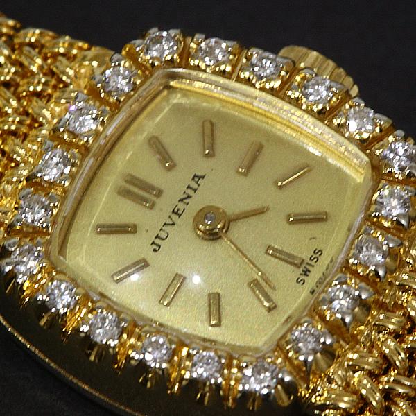 メンテナンス済】 ジュベニア JUVENIA 14K 金無垢 スクエアケース 