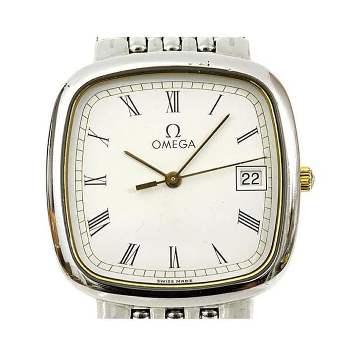 オメガ OMEGA デ・ヴィル スクエア クォーツ 腕時計 396.1017 角型  