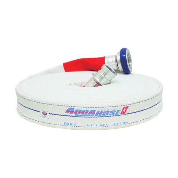 岩崎製作所 消防散水用ホース アクアホース ゴルフ 100A×20m巻 (アルミ金具付 未検定品) (品番 01GLF10020A-S)