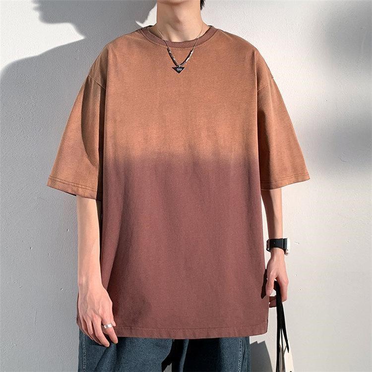 グラデーションTシャツ メンズ 半袖Tシャツ 五分袖Tシャツ ゆったり丸首 ス おしゃれ カットソー 夏服 韓国ファッション カジュアル｜marushojistore｜11