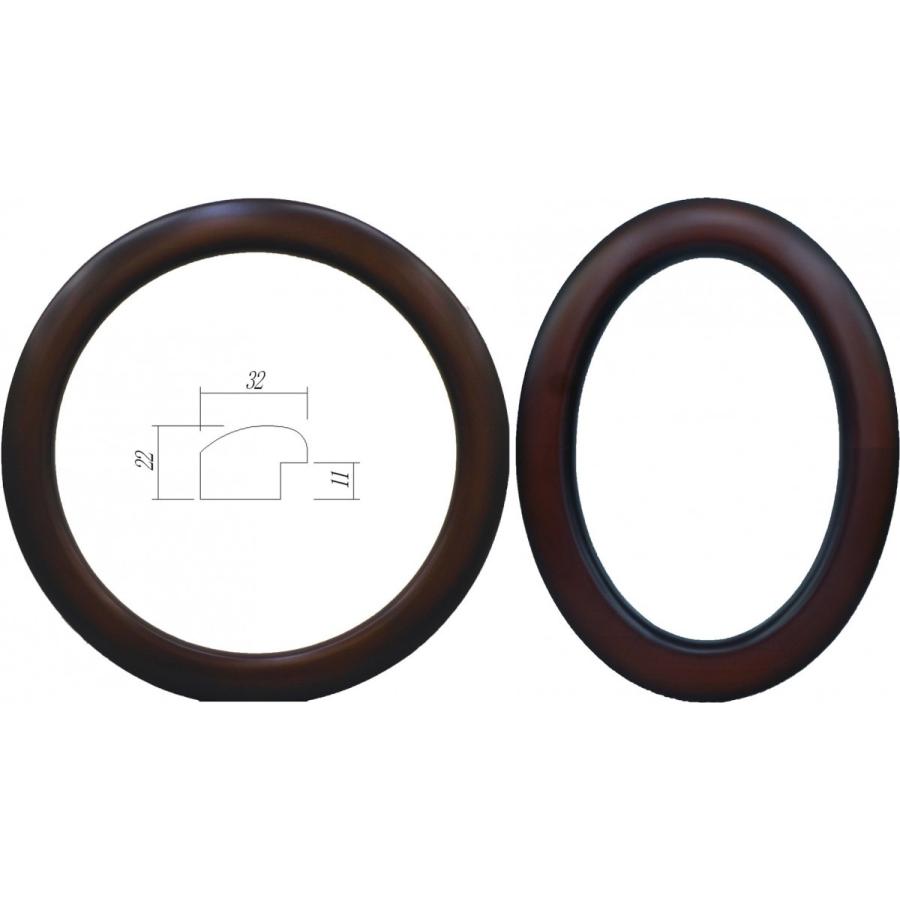 変形額　５６３０　楕円　５００ｍｍＸ３５０ｍｍ　ブラウン