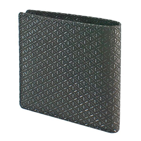 印伝 甲州印伝 印傳屋 上原勇七 財布 二つ折り財布 2009 ひょうたん 黒地×黒漆 鹿革 本革 レザー カード入れが多い キャッシュレス 和柄 ブランド YM01