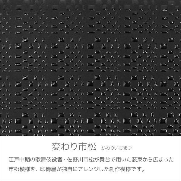 印傳屋　長財布　変わり市松　黒　2109　甲州印伝　上原勇七　日本製 印傳屋（INDEN-YA） 印伝 甲州印伝 上原勇七 財布 長財布 印伝財布 束