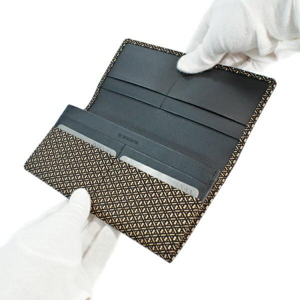 印伝 甲州印伝 印傳屋 上原勇七 財布 長財布 束入れ 2109 ひょうたん 紺地×白漆 鹿革 本革 レザー 和柄 ブランド 冬物 冬ギフト クリスマス 贈り物 YM01 印傳屋（INDEN-YA） 印伝 甲州印伝 上原勇七 財布 長財布 印伝財布 束