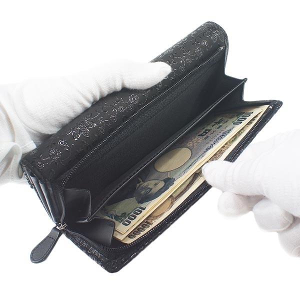 印傳屋（INDEN-YA） 印伝 甲州印伝 上原勇七 財布 長財布 印伝財布 束