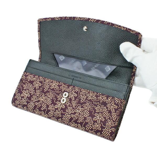 印伝 甲州印伝 印傳屋 上原勇七 財布 長財布 束入れ 2314 ぶどう 紫地×白漆 鹿革 本革 レザー 和柄 ブランド 冬物 冬ギフト クリスマス 贈り物 YM02 印傳屋（INDEN-YA） 印伝 甲州印伝 上原勇七 財布 長財布 印伝財布 束