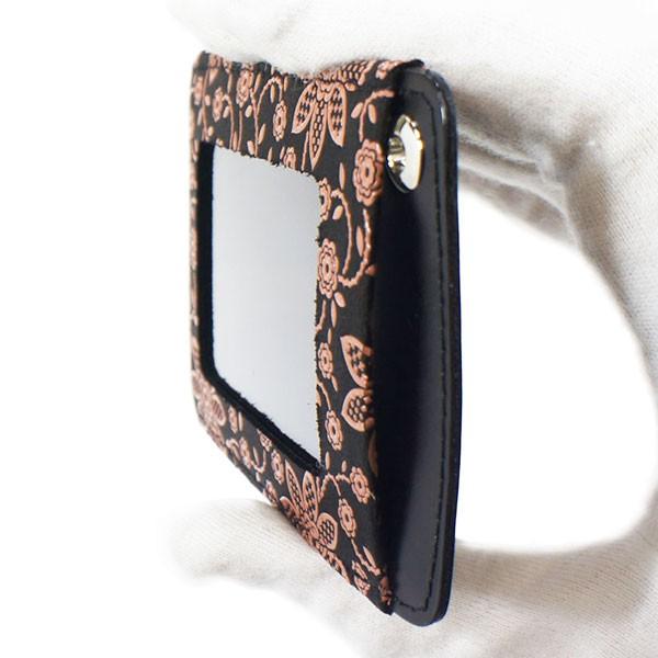 印伝 甲州印伝 印傳屋 上原勇七 パスケース 定期入れ Icカードケース 2525 クレマチス 黒地 ピンク漆 鹿革 本革 レザー 花柄 ブランド Ym02 Inden 2525 51 169 丸島商事インターネット事業部 通販 Yahoo ショッピング