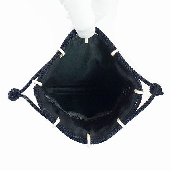 印傳屋　上原勇七 INDEN-YA 合切袋 巾着袋 甲州印傳 合切袋　黒漆 亀甲 印傳屋（INDEN-YA） 印伝 甲州印伝 上原勇七 合切袋 巾着 3005 亀甲
