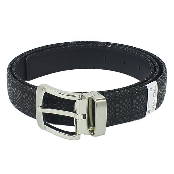 印伝 甲州印伝 印傳屋 上原勇七 ベルト 穴有り 長尺 ロングサイズ 4002 変わり市松 黒地×黒漆 鹿革 本革 レザー 和柄 ブランド YM02