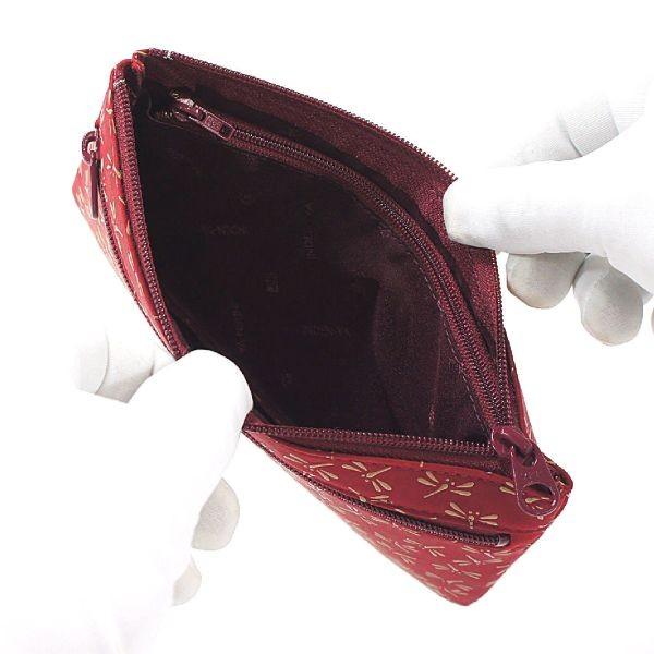 印傳屋（INDEN-YA） 印伝 甲州印伝 上原勇七 ポーチ 通帳入れ 薄型