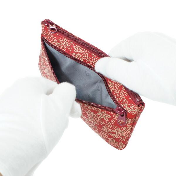 印傳屋（INDEN-YA） 印伝 甲州印伝 上原勇七 ポーチ 通帳入れ 薄型