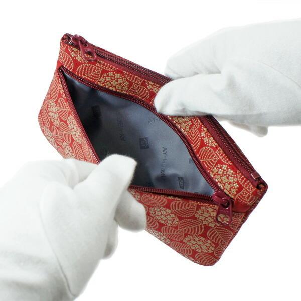 印傳屋（INDEN-YA） 印伝 甲州印伝 上原勇七 ポーチ 通帳入れ 薄型