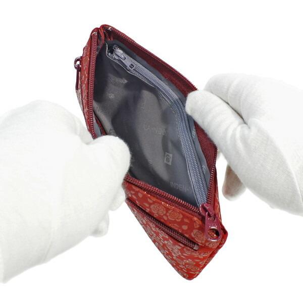 印傳屋（INDEN-YA） 印伝 甲州印伝 上原勇七 ポーチ 通帳入れ 薄型