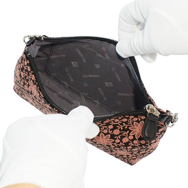 印傳屋（INDEN-YA） 印伝 甲州印伝 上原勇七 化粧ポーチ 手提げ 4411