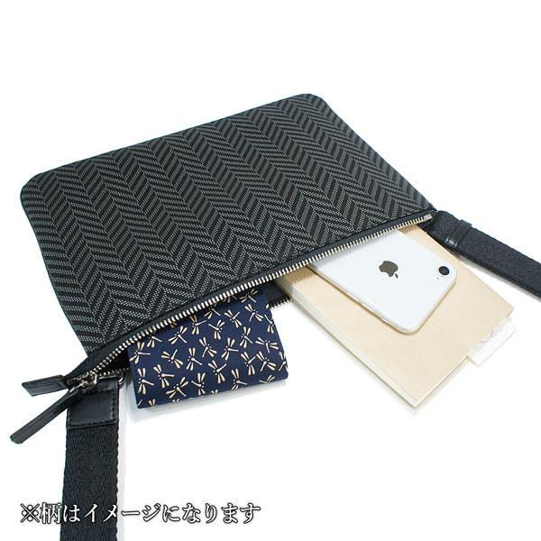 レビューでptアップ！ 印伝 甲州印伝 印傳屋 上原勇七 ショルダー 斜め掛け 6614 鱗菱 紺地×黒漆 本革 レザー 肩掛け 和柄  日本製 母の日 YM02の画像
