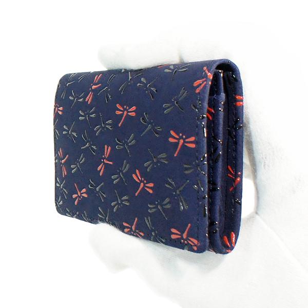 印伝 甲州印伝 印傳屋 上原勇七 名刺入れ 名詞入れ なごみ 7521 とんぼ 鹿革 本革 レザー 和柄 ブランド 冬物 冬ギフト クリスマス 贈り物 YM01 印傳屋（INDEN-YA） 印伝 甲州印伝 上原勇七 名刺入れ 名詞入れ なごみ