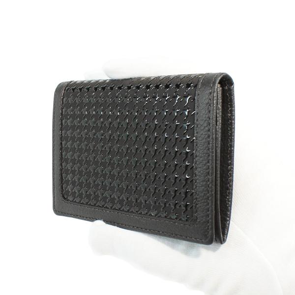 印伝 甲州印伝 印傳屋 上原勇七 名刺入れ 名刺ケース 隼人 ハヤト 8923-1 黒地×黒漆 鹿革 本革 レザー 和柄 ブランド 冬物 冬ギフト クリスマス 贈り物 YM01 印傳屋（INDEN-YA） 印伝 甲州印伝 上原勇七 名刺入れ 名刺ケース 隼人