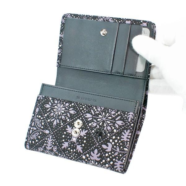 印伝 甲州印伝 印傳屋 上原勇七 財布 二つ折り財布 シアソム 9023 鹿革 本革 レザー 花柄 ブランド 冬物 冬ギフト クリスマス 贈り物 YM02 印傳屋（INDEN-YA） 印伝 甲州印伝 上原勇七 財布 二つ折り財布 印伝