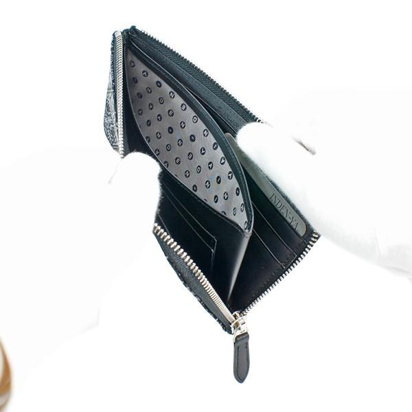 印伝 甲州印伝 印傳屋 上原勇七 財布 長財布 束入れ シアソム 9024 鹿革 本革 レザー 花柄 ブランド 冬物 冬ギフト クリスマス 贈り物 YM02 印傳屋（INDEN-YA） 印伝 甲州印伝 上原勇七 財布 長財布 印伝財布 束