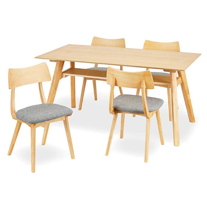木製ダイニングセット 5点セット ダイニングテーブル 幅150cm チェア4