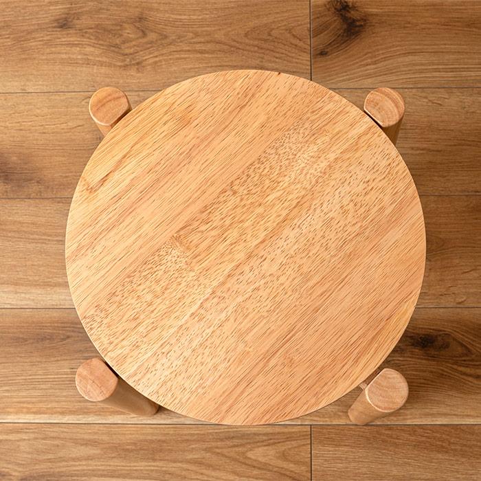 木製円形スツール 高さ調整可能 東谷 スツール 円型 高さ44.5cm スタッキング可能 （ 丸 円形